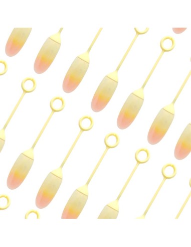 Huevo con APP Silicona Doble Capa Amarillo Naranja