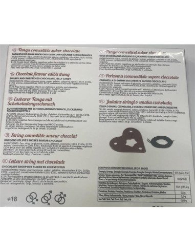 Tanga Comestible Unisex Chocolate