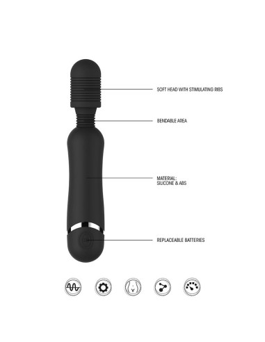 Masajeador Flexible Silicona Negro