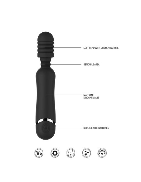 Masajeador Flexible Silicona Negro