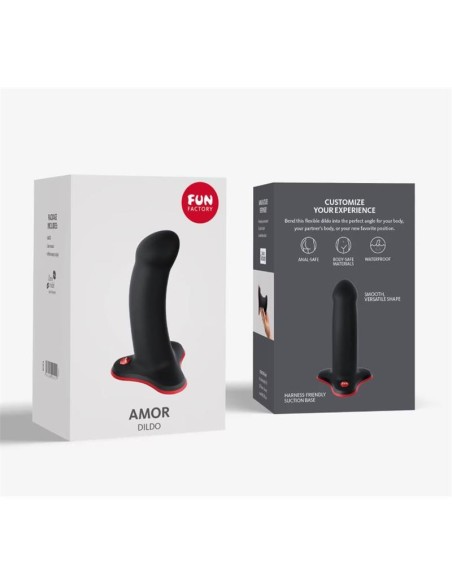 Amor Dildo Black Red
