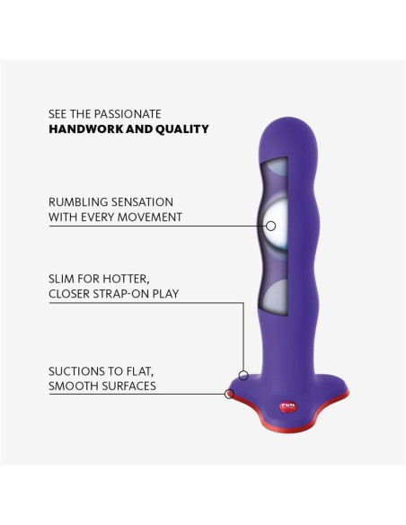Bouncer Dildo con Bolas Internas Flashy Purple