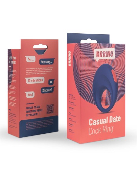 Rring Casual Date Anillo para el Pene con Vibracion USB Silicona