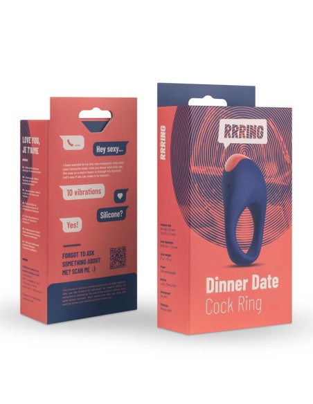 Rring Dinner Date Anillo para el Pene con Vibracion USB Silicona