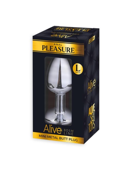 Plug Anal con Joya Negro Talla L