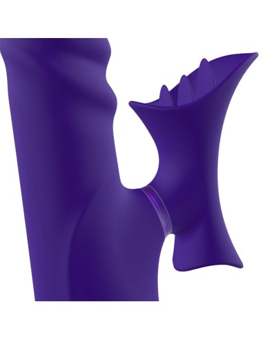 No Fourteen Vibrador Funcion Telescopica Ondulante y Lengua Alta Frecuencia Silicona Liquida USB