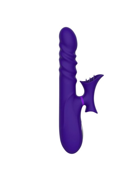 No Fourteen Vibrador Funcion Telescopica Ondulante y Lengua Alta Frecuencia Silicona Liquida USB