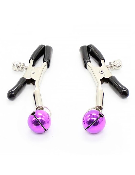 Pinzas para Pezones con Cascabel Purpura
