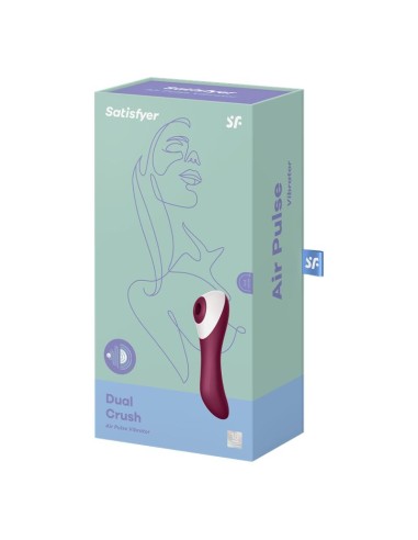 Dual Crush Vibrador y Succionador USB Rojo