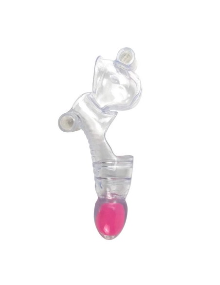 Funda para el Pene y Testiculos 3 Balas Vibradoras Transparente