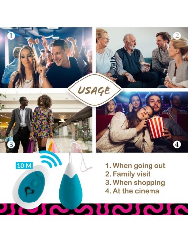 Anna Huevo Vibrador con Control Remoto USB Deep Green