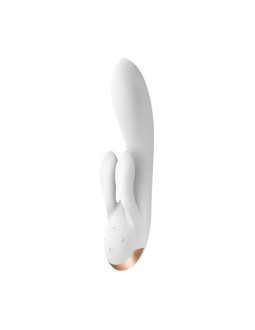 Double Flex Vibrador Punto G 3 Motores Satisfyer APP Connect Blanco 2