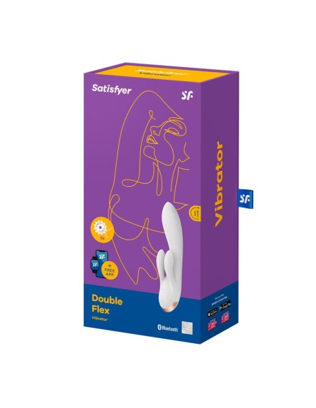 Double Flex Vibrador Punto G 3 Motores Satisfyer APP Connect Blanco
