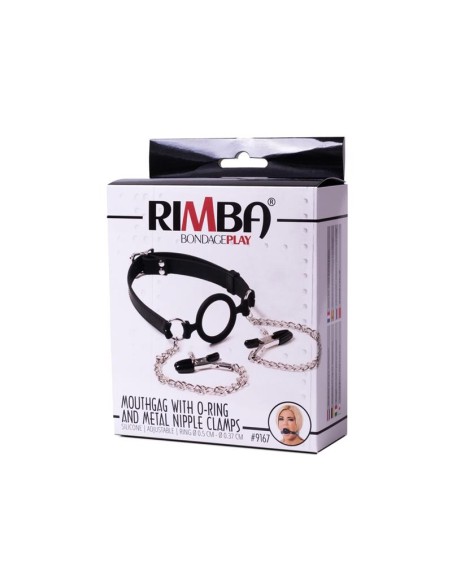 Mordaza de aro con Pinzas Pezones