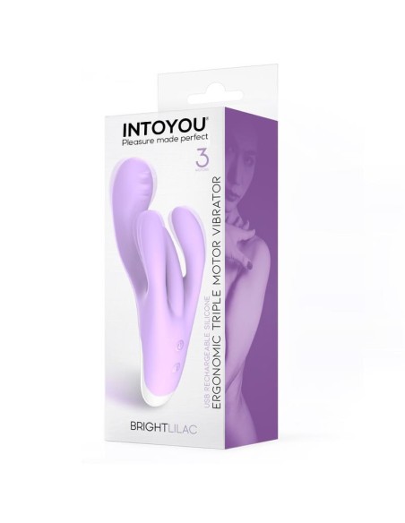 Brightlilac Vibrador Triple Motor Ergonomico USB Silicona