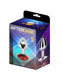 Plug Anal con Joya rojo Rubi Talla S Aluminio 2