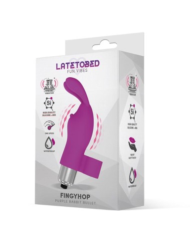 Fingyhop Bala Vibradora con Conejito Silicona Purpura