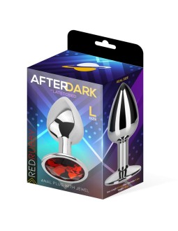 Plug Anal con Joya Rojo Rubi Talla L Aluminio 2