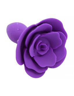 Plug Anal de Silicona con Rosa Purpura 2