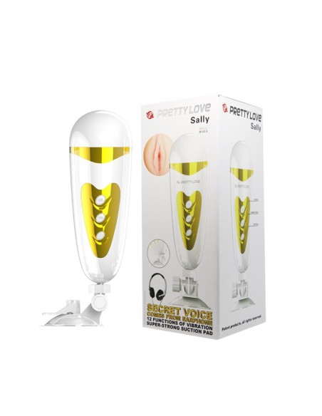 Pretty Love Masturbador Sally Blanco y Dorado