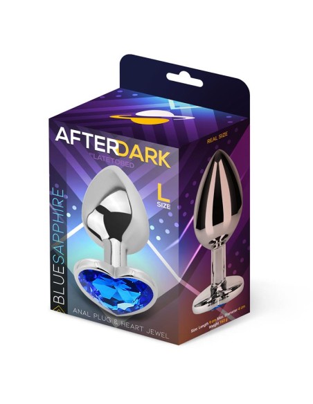 Plug Anal con Joya de Corazon Blue Sapphire Talla L