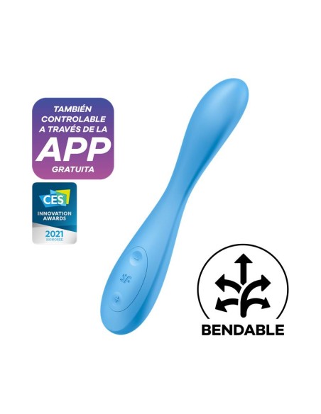 Vibrador G Spot Flex 4 con APP Satisfyer Connect Azul