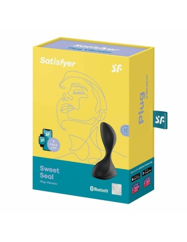 Sweet Seal Plug Anal con Vibracion y APP Negro