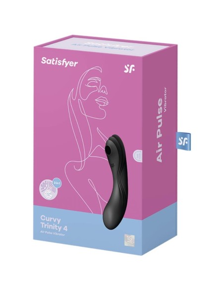 Curvy Trinity 4 Vibrador y Succionador 2 Motores Negro