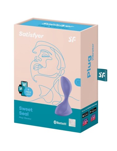 Sweet Seal Plug Anal con Vibracion y APP Negro