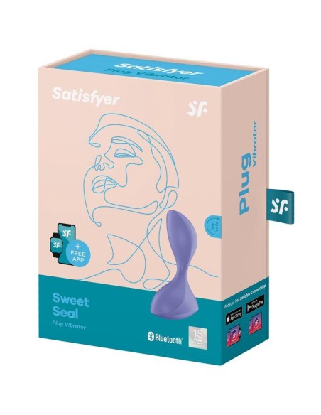 Sweet Seal Plug Anal con Vibracion y APP Negro