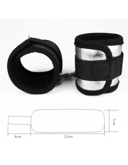 Esposas Velcro Negro y Plateado 2