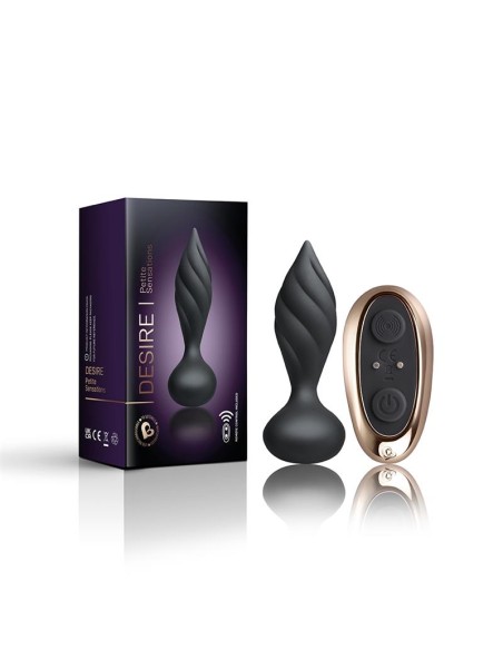 Plug Anal con Control Remoto Petite Sensations Desire Negro