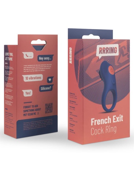 Rring French Exit Anillo para el Pene con Vibracion USB Silicona