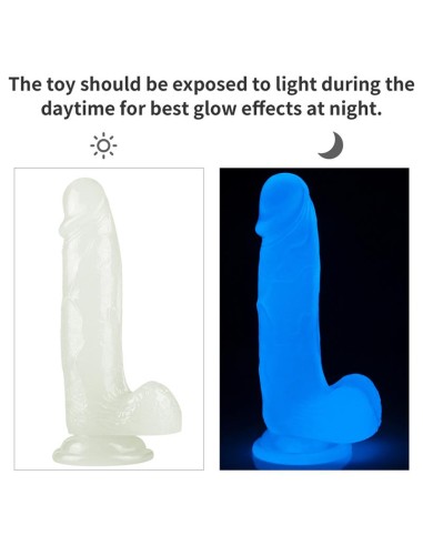 Dildo Lumino 75 Luz Azul