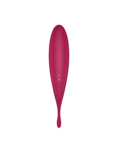 Twirling Pro Succionador y Vibrador APP Satisfyer Connect Dark Red