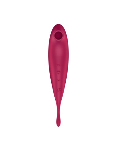 Twirling Pro Succionador y Vibrador APP Satisfyer Connect Dark Red