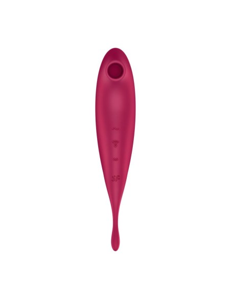 Twirling Pro Succionador y Vibrador APP Satisfyer Connect Dark Red