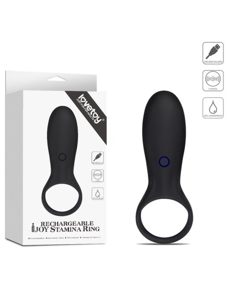 Anillo para el Pene iJoy Stamina Ring USB Negro