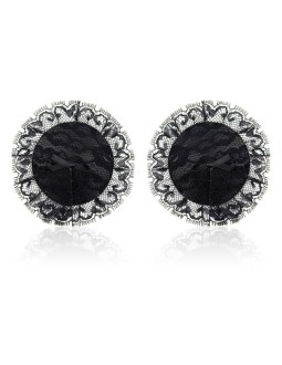 Pezoneras con Encaje Negro