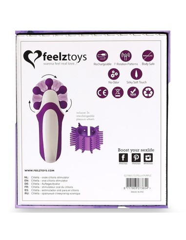 Clitella Estimulador Sexo Oral con Accesorios Purpura