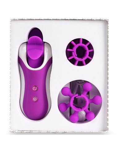 Clitella Estimulador Sexo Oral con Accesorios Purpura