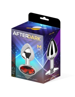 Plug Anal con Joya Rojo Rubi Talla M Aluminio 2