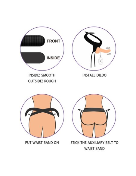 Arnes con Dildo con Vibracion y Control Remoto 75