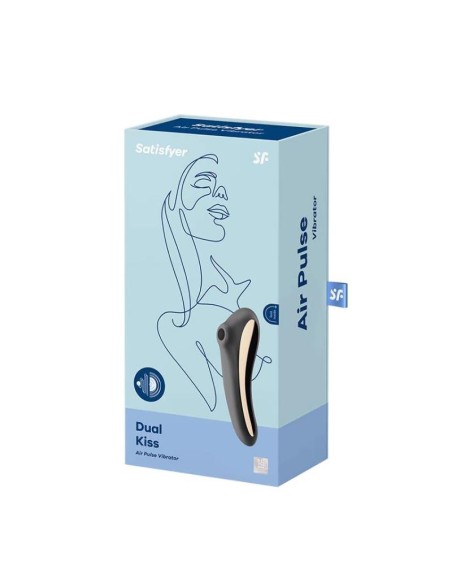 Dual Kiss Succionador y Vibrador 2 en 1 Negro