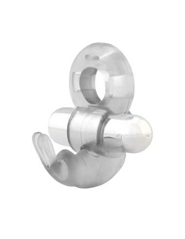 Horizon Anillo Vibrador con Conejito Transparente