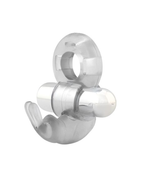 Horizon Anillo Vibrador con Conejito Transparente