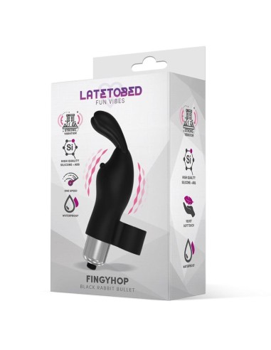 Fingyhop Bala Vibradora con Conejito Siicona Negro