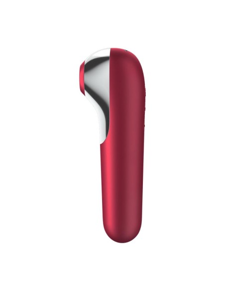 Dual Love Vibrador y Succionador de Aire Pulsado Rojo