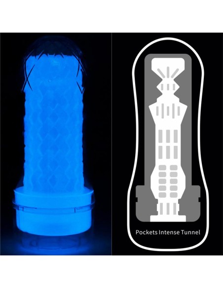 Masturbador Masculino Lumino Luz Azul