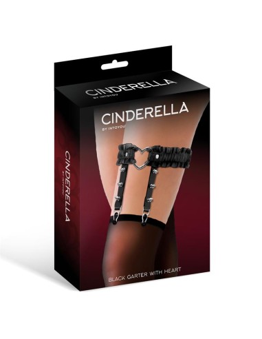 Liga con Volantes y Aro en Forma de Corazon Cuero Vegano Talla unica